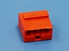 Розеточная микроклемма 4 проводника, сечение 0.6-0.8 мм2 красная