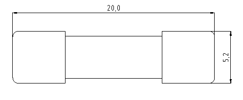 Схема Предохранитель 5х20мм, керамический, сверхбыстрый, 10А/250В(UBM)